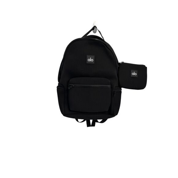 Alo Yoga Stow Backpack Black /Silver Neoprene Detachable  display picture 1